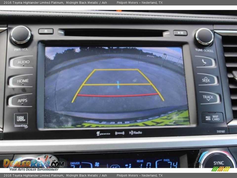 2016 Toyota Highlander Limited Platinum Midnight Black Metallic / Ash Photo #21