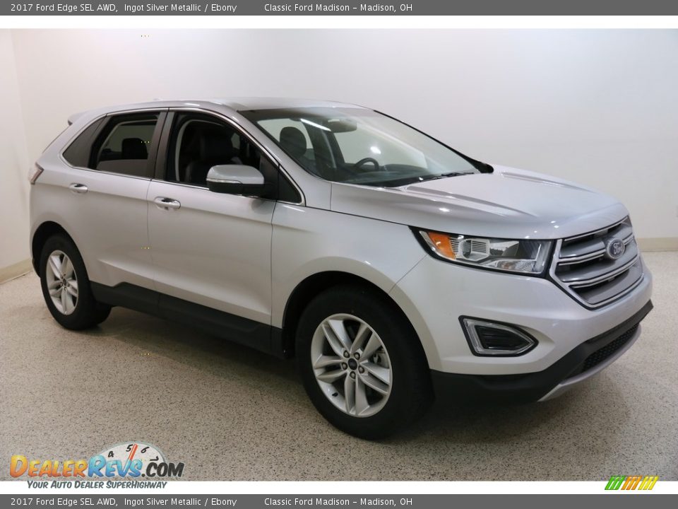 2017 Ford Edge SEL AWD Ingot Silver Metallic / Ebony Photo #1