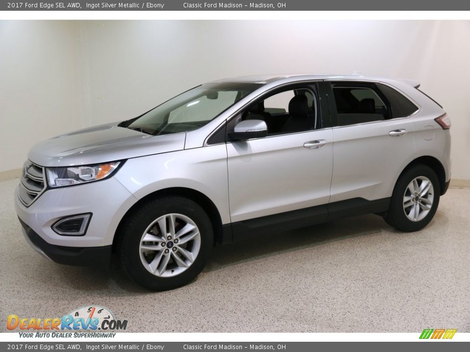 2017 Ford Edge SEL AWD Ingot Silver Metallic / Ebony Photo #3
