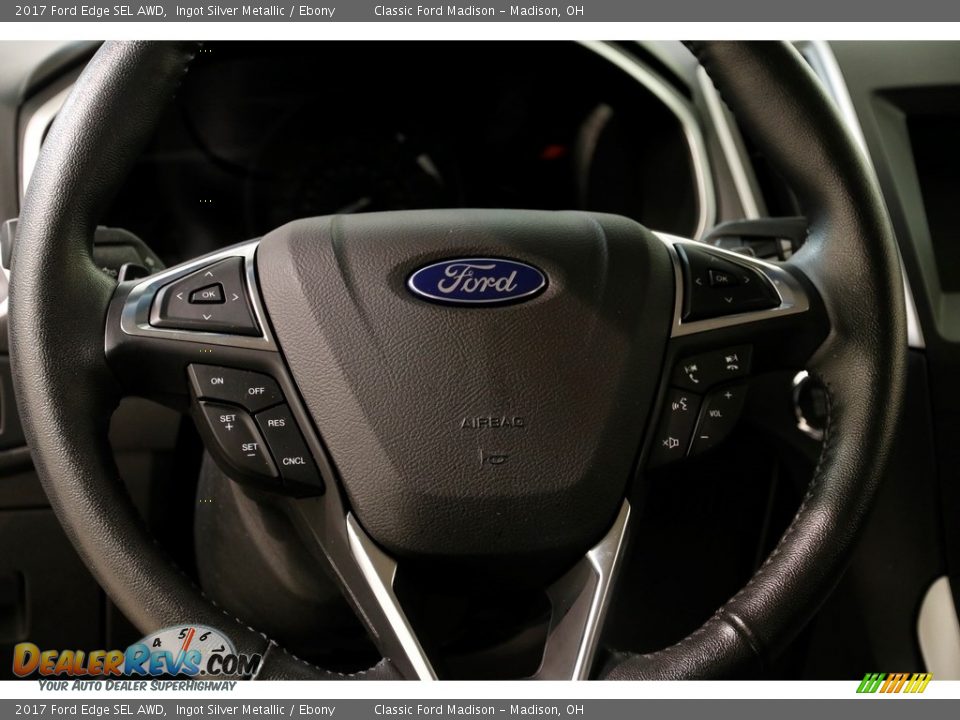 2017 Ford Edge SEL AWD Ingot Silver Metallic / Ebony Photo #7