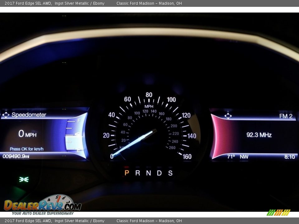 2017 Ford Edge SEL AWD Ingot Silver Metallic / Ebony Photo #8
