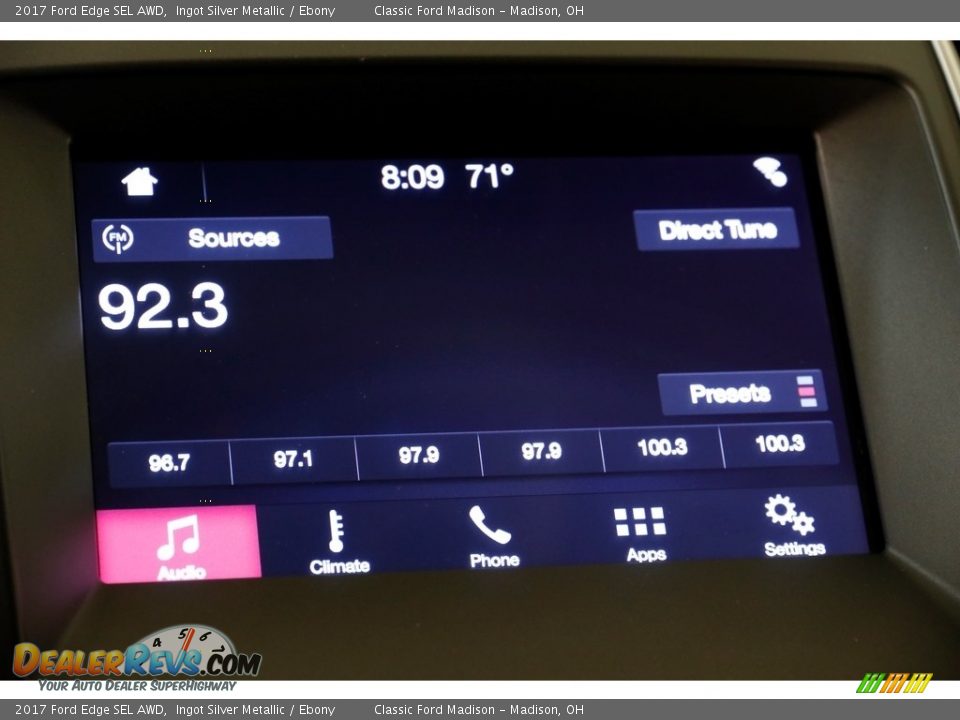2017 Ford Edge SEL AWD Ingot Silver Metallic / Ebony Photo #11
