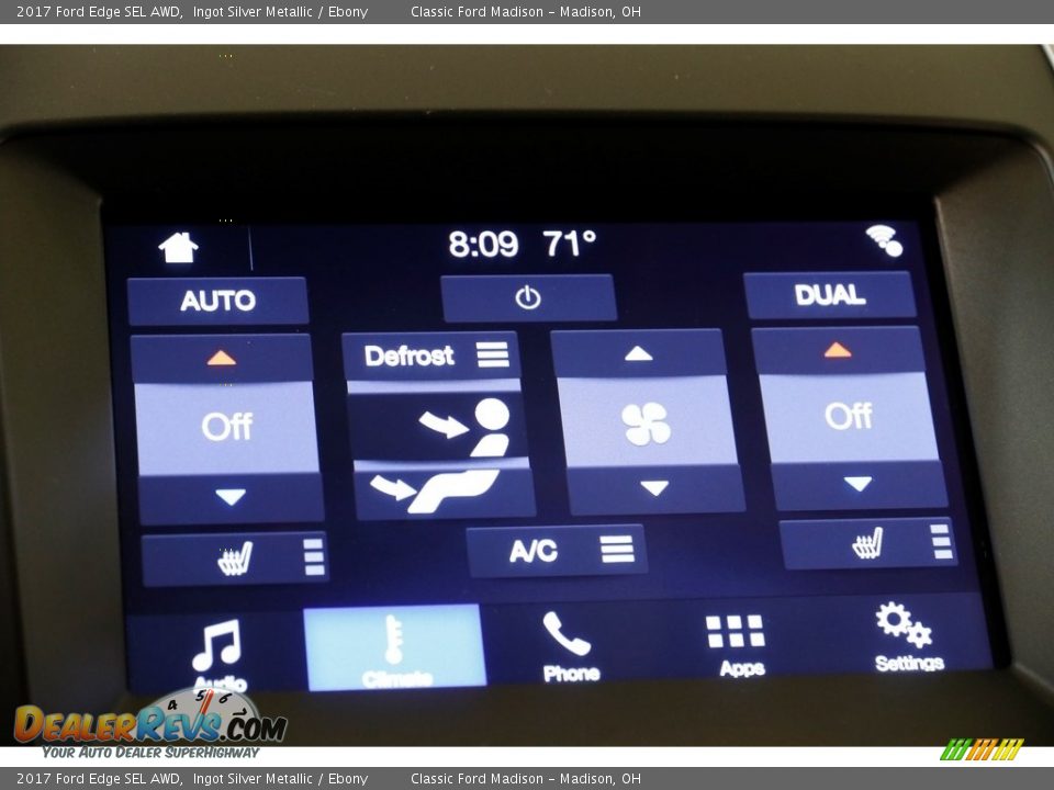 2017 Ford Edge SEL AWD Ingot Silver Metallic / Ebony Photo #12