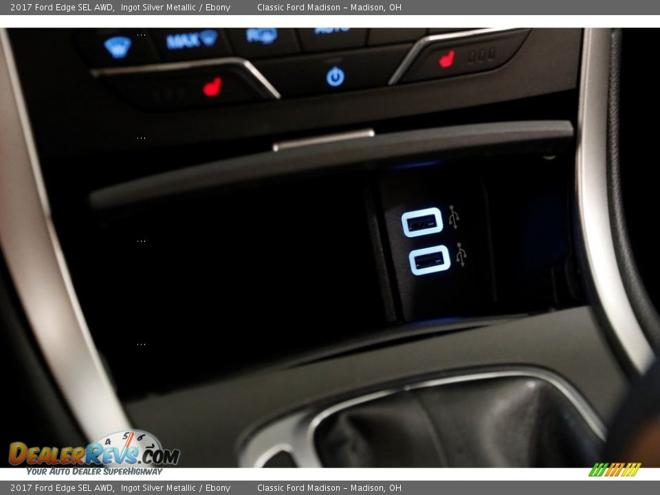 2017 Ford Edge SEL AWD Ingot Silver Metallic / Ebony Photo #15