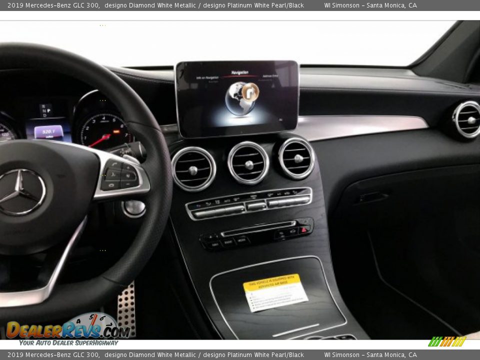 2019 Mercedes-Benz GLC 300 designo Diamond White Metallic / designo Platinum White Pearl/Black Photo #6