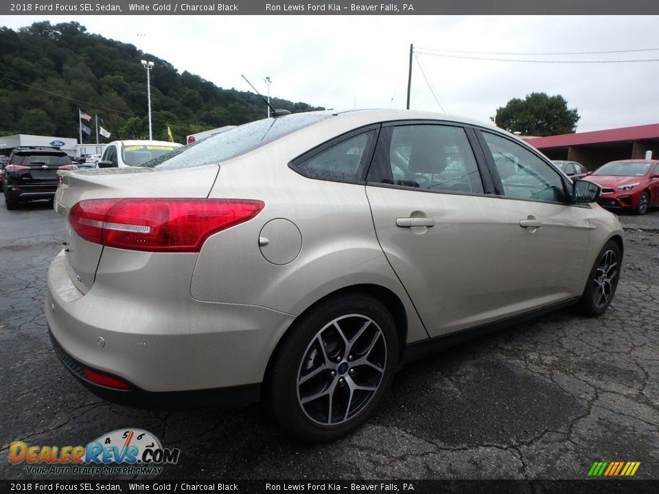 2018 Ford Focus SEL Sedan White Gold / Charcoal Black Photo #2
