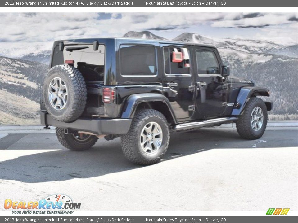 2013 Jeep Wrangler Unlimited Rubicon 4x4 Black / Black/Dark Saddle Photo #3