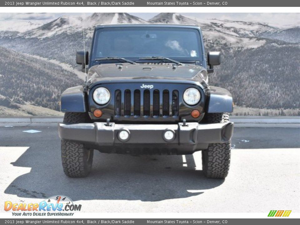 2013 Jeep Wrangler Unlimited Rubicon 4x4 Black / Black/Dark Saddle Photo #4