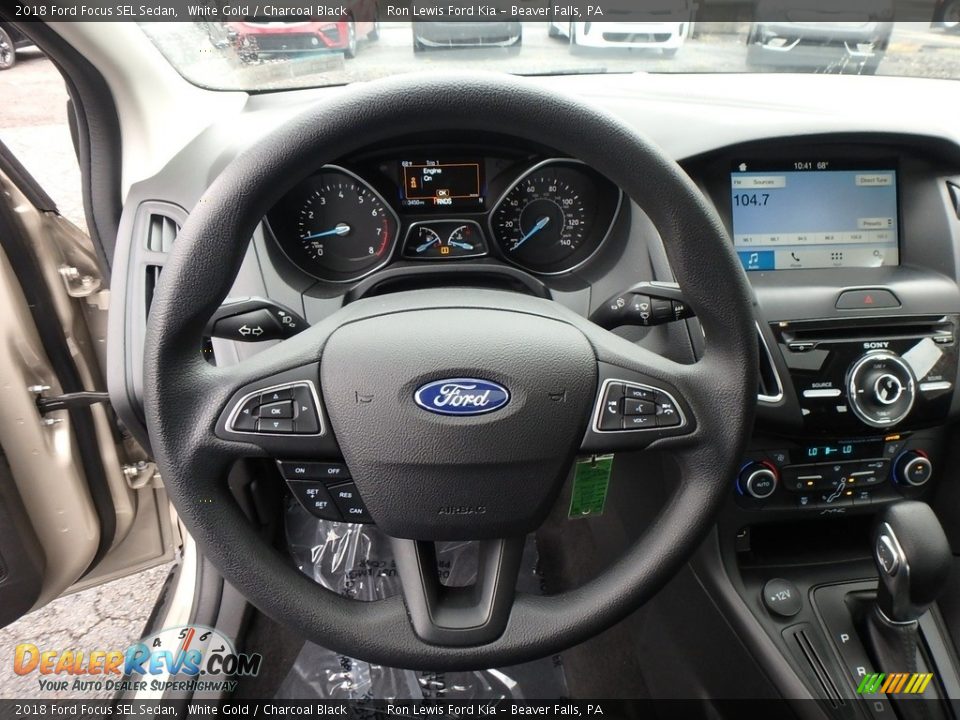 2018 Ford Focus SEL Sedan White Gold / Charcoal Black Photo #17