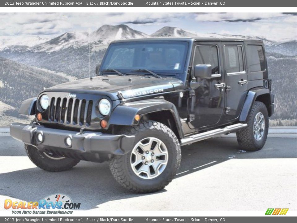 2013 Jeep Wrangler Unlimited Rubicon 4x4 Black / Black/Dark Saddle Photo #5