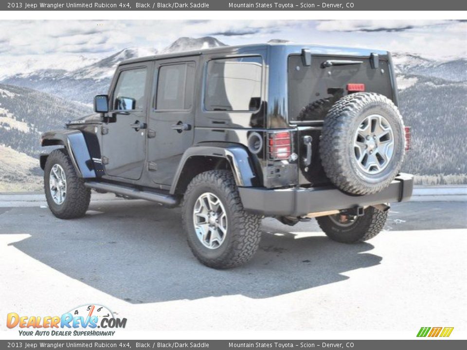 2013 Jeep Wrangler Unlimited Rubicon 4x4 Black / Black/Dark Saddle Photo #7