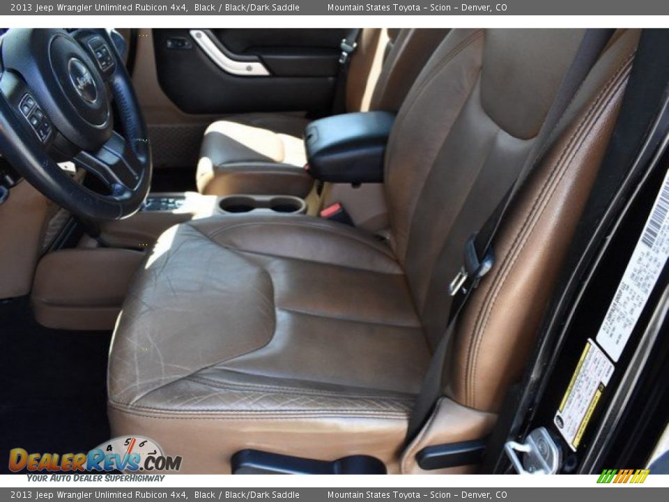 2013 Jeep Wrangler Unlimited Rubicon 4x4 Black / Black/Dark Saddle Photo #11