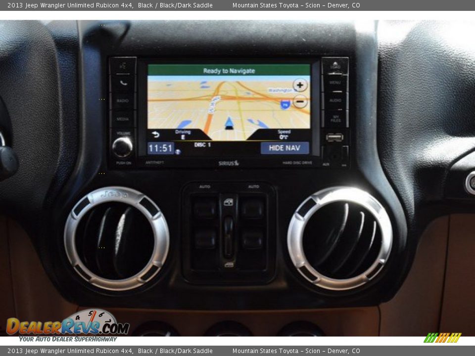 2013 Jeep Wrangler Unlimited Rubicon 4x4 Black / Black/Dark Saddle Photo #14