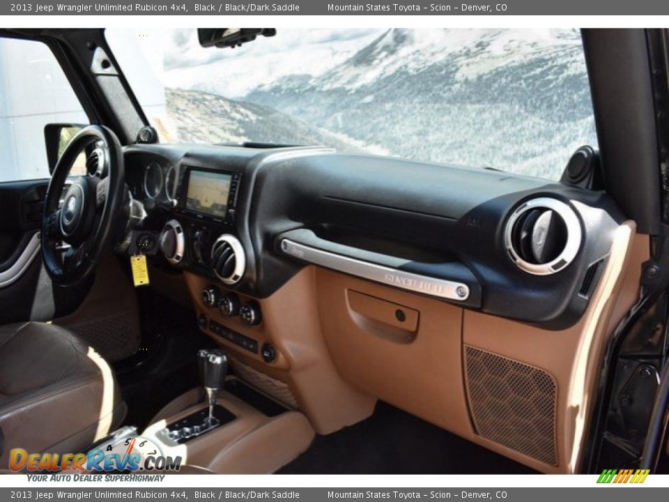 2013 Jeep Wrangler Unlimited Rubicon 4x4 Black / Black/Dark Saddle Photo #16