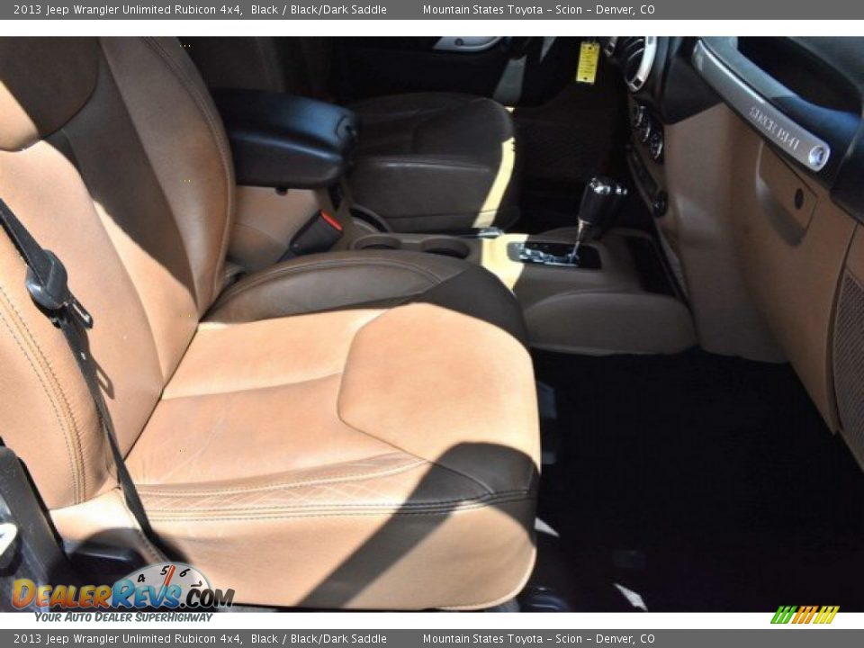 2013 Jeep Wrangler Unlimited Rubicon 4x4 Black / Black/Dark Saddle Photo #17
