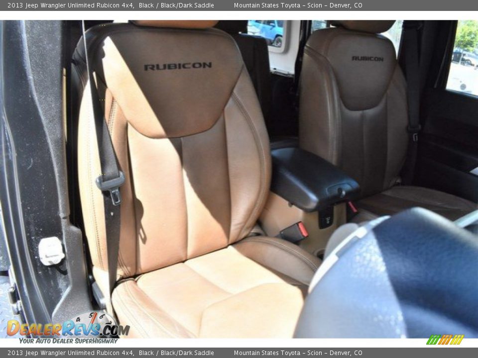 2013 Jeep Wrangler Unlimited Rubicon 4x4 Black / Black/Dark Saddle Photo #18