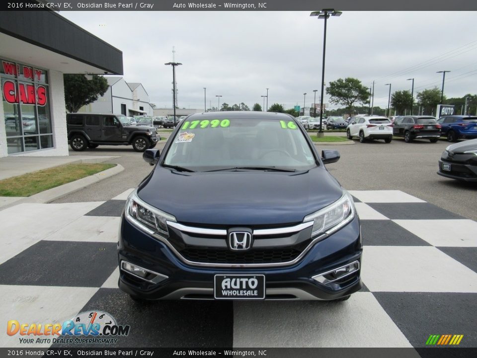 2016 Honda CR-V EX Obsidian Blue Pearl / Gray Photo #2
