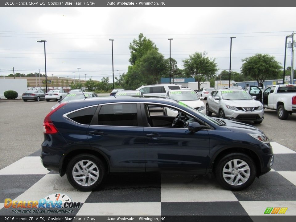 2016 Honda CR-V EX Obsidian Blue Pearl / Gray Photo #3