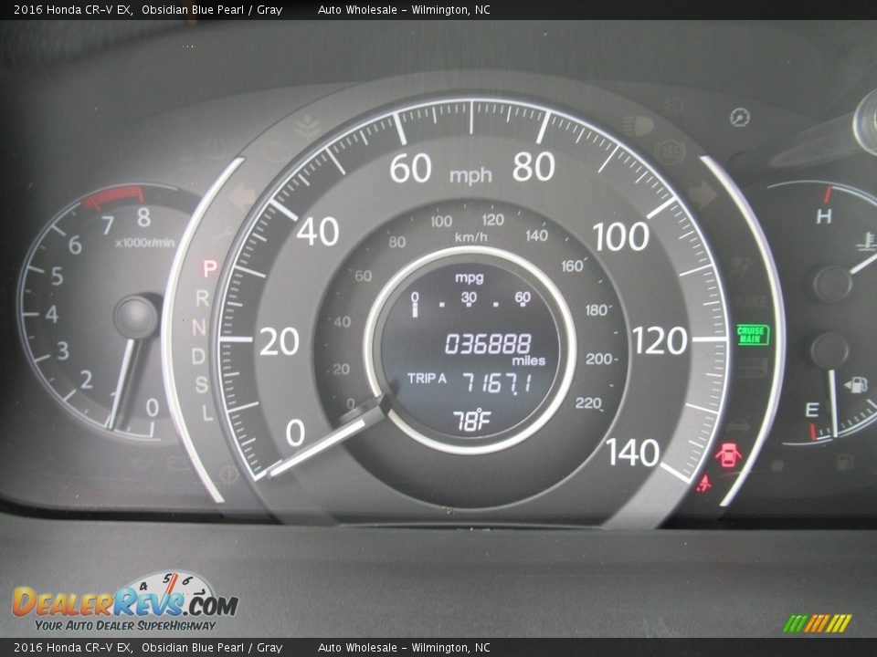 2016 Honda CR-V EX Obsidian Blue Pearl / Gray Photo #16