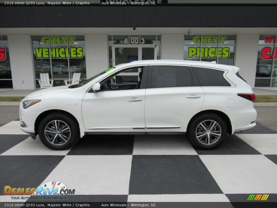 2019 Infiniti QX60 Luxe Majestic White / Graphite Photo #1