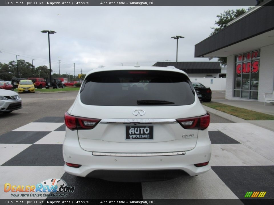 2019 Infiniti QX60 Luxe Majestic White / Graphite Photo #4