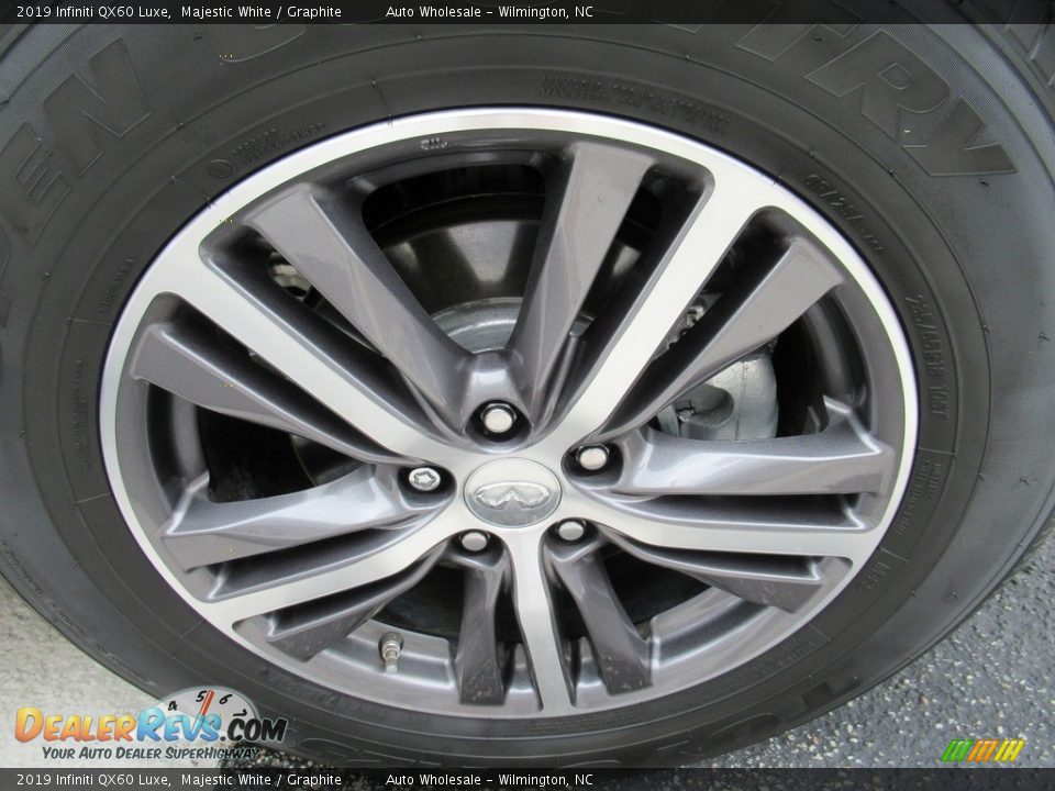 2019 Infiniti QX60 Luxe Majestic White / Graphite Photo #7
