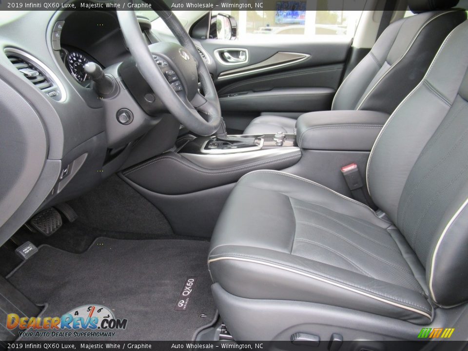 2019 Infiniti QX60 Luxe Majestic White / Graphite Photo #9