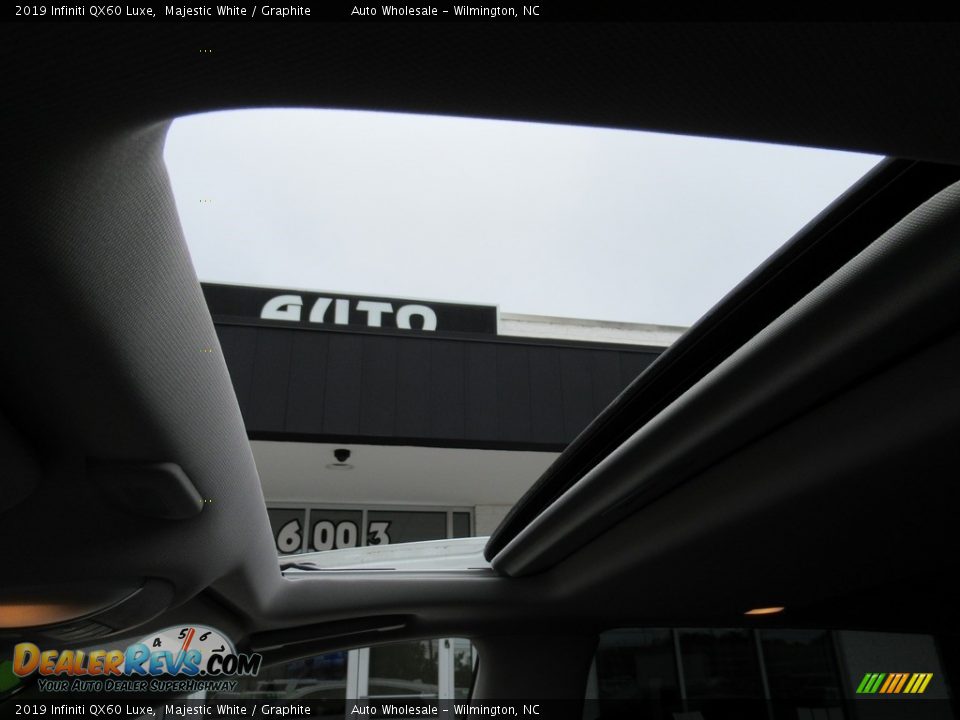 2019 Infiniti QX60 Luxe Majestic White / Graphite Photo #13