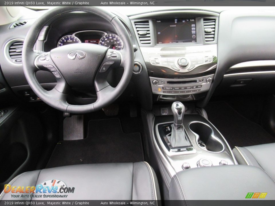 2019 Infiniti QX60 Luxe Majestic White / Graphite Photo #14