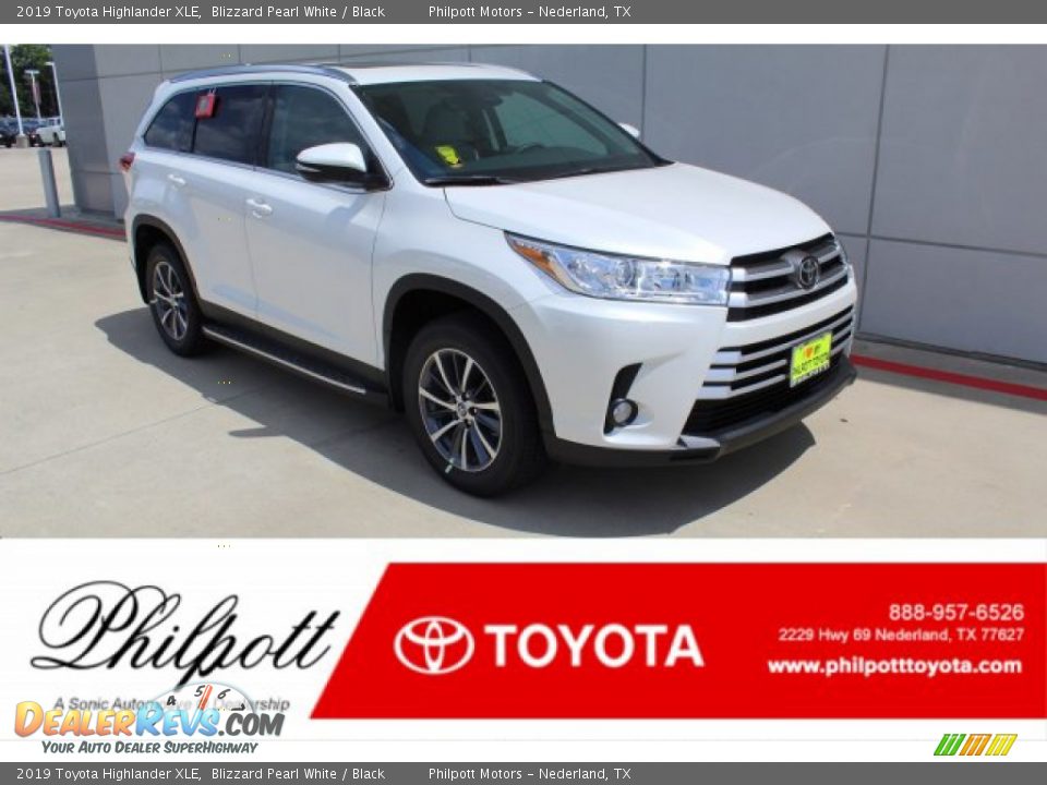 2019 Toyota Highlander XLE Blizzard Pearl White / Black Photo #1