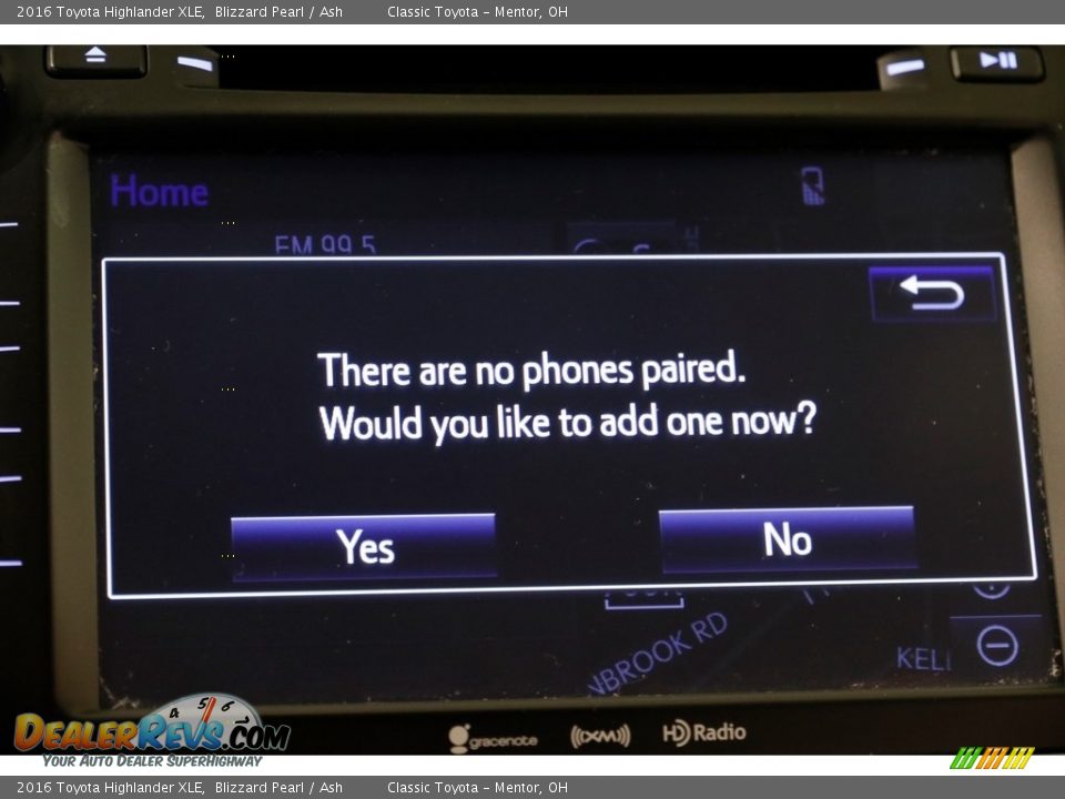 2016 Toyota Highlander XLE Blizzard Pearl / Ash Photo #12