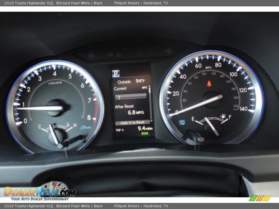 2019 Toyota Highlander XLE Blizzard Pearl White / Black Photo #14