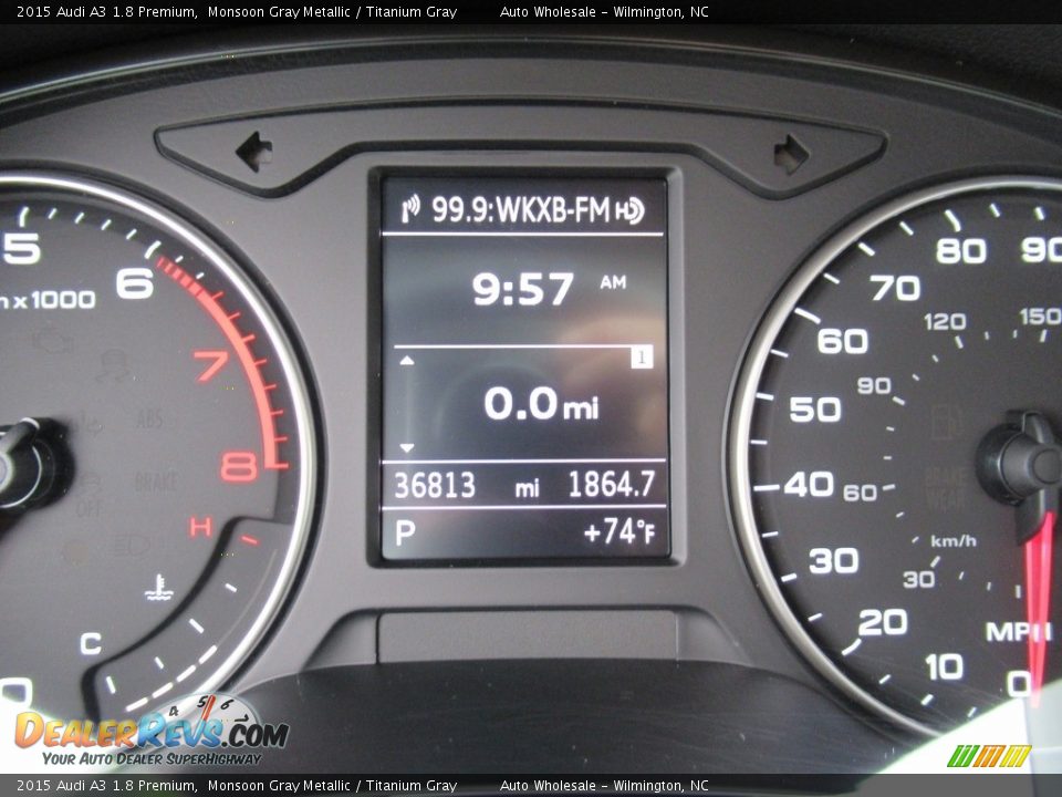 2015 Audi A3 1.8 Premium Monsoon Gray Metallic / Titanium Gray Photo #16