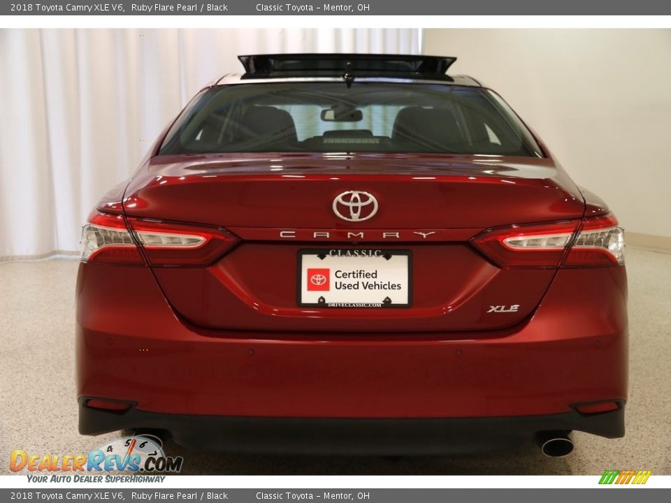 2018 Toyota Camry XLE V6 Ruby Flare Pearl / Black Photo #20