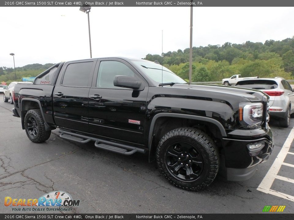 2016 GMC Sierra 1500 SLT Crew Cab 4WD Onyx Black / Jet Black Photo #4