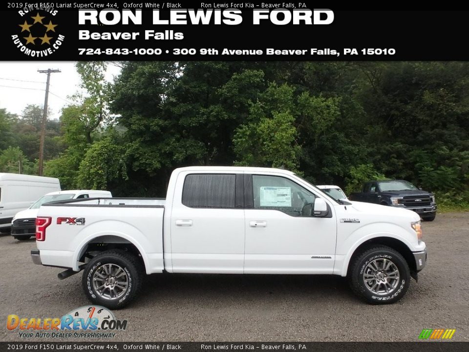 2019 Ford F150 Lariat SuperCrew 4x4 Oxford White / Black Photo #1