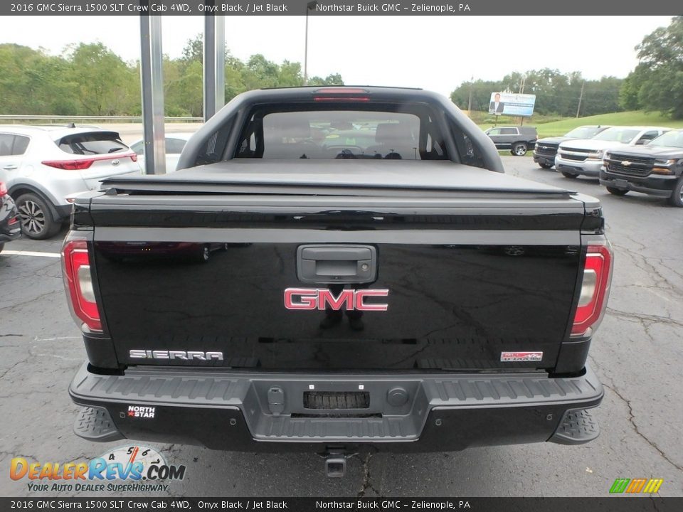 2016 GMC Sierra 1500 SLT Crew Cab 4WD Onyx Black / Jet Black Photo #9