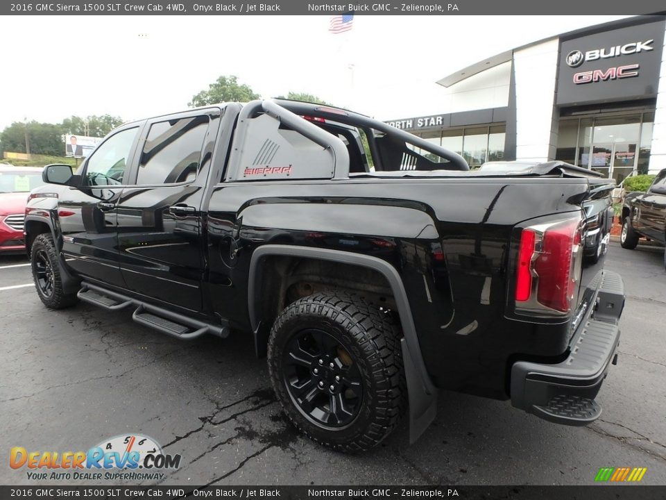 2016 GMC Sierra 1500 SLT Crew Cab 4WD Onyx Black / Jet Black Photo #10