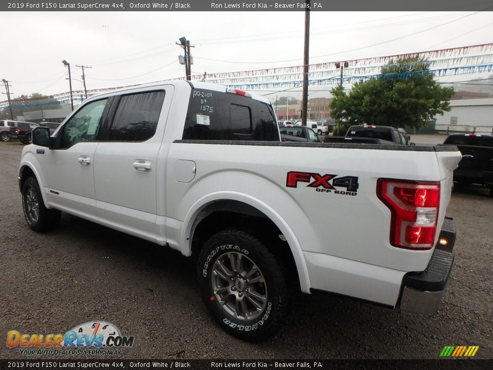 2019 Ford F150 Lariat SuperCrew 4x4 Oxford White / Black Photo #4