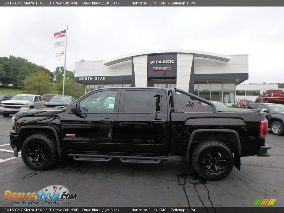 2016 GMC Sierra 1500 SLT Crew Cab 4WD Onyx Black / Jet Black Photo #11