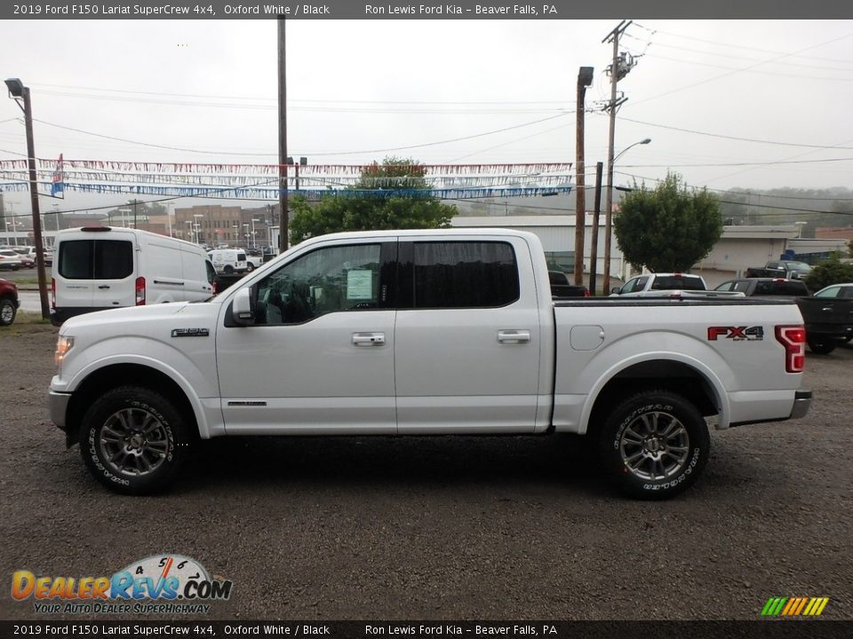 2019 Ford F150 Lariat SuperCrew 4x4 Oxford White / Black Photo #5