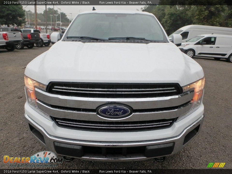 2019 Ford F150 Lariat SuperCrew 4x4 Oxford White / Black Photo #7