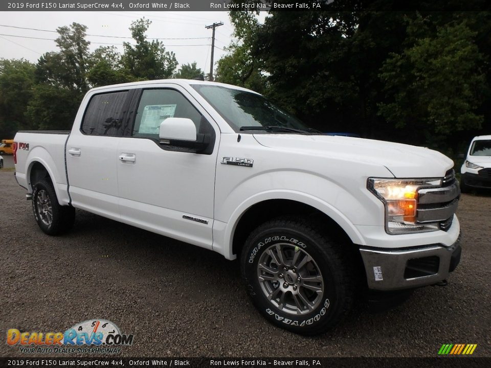 2019 Ford F150 Lariat SuperCrew 4x4 Oxford White / Black Photo #8