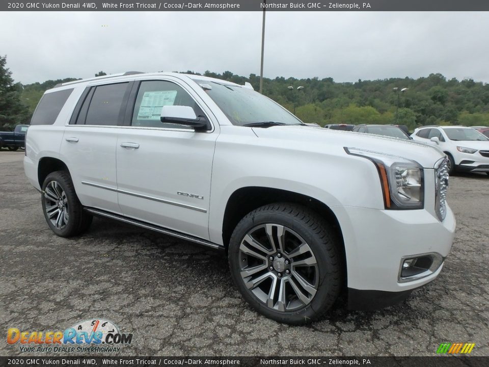 White Frost Tricoat 2020 GMC Yukon Denali 4WD Photo #3