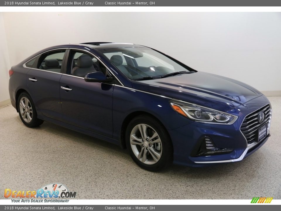 2018 Hyundai Sonata Limited Lakeside Blue / Gray Photo #1