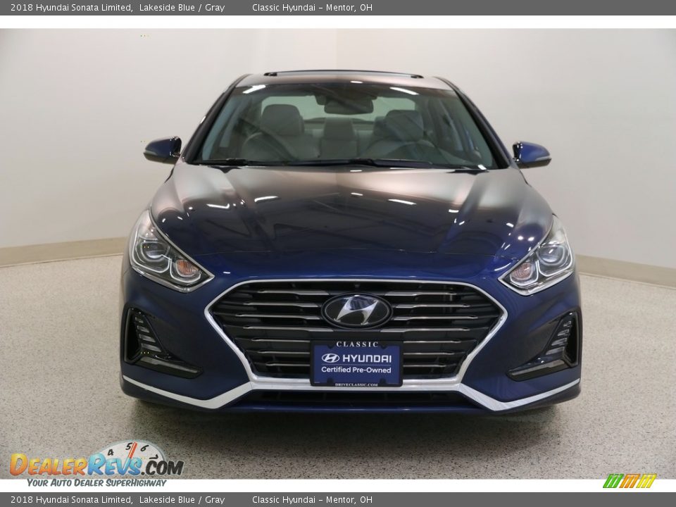 2018 Hyundai Sonata Limited Lakeside Blue / Gray Photo #2