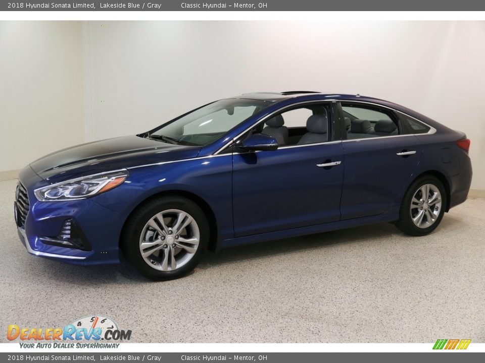 2018 Hyundai Sonata Limited Lakeside Blue / Gray Photo #3