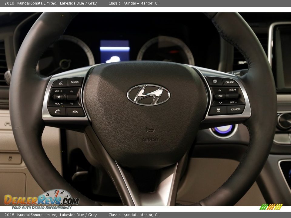 2018 Hyundai Sonata Limited Lakeside Blue / Gray Photo #7