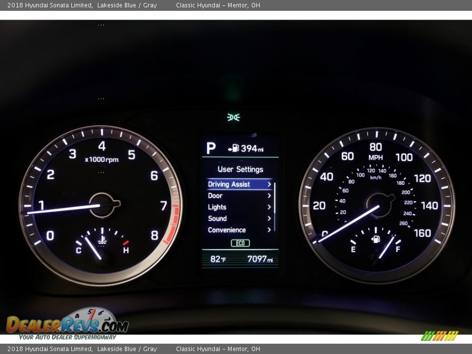 2018 Hyundai Sonata Limited Lakeside Blue / Gray Photo #8