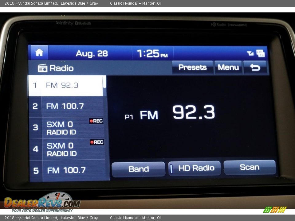 2018 Hyundai Sonata Limited Lakeside Blue / Gray Photo #12